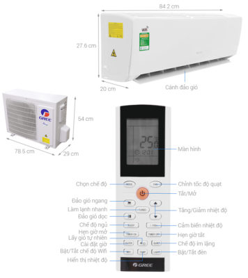 Điều Hòa Gree Inverter 1hp GWC09CA-K3D9C2I 8 Gree in 6 Gree Inverter 1hp GWC09CA-K3D9C2I